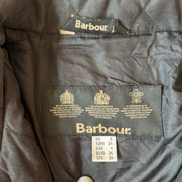 Black Quilted Barbour Jacket - Picture 4 of 6